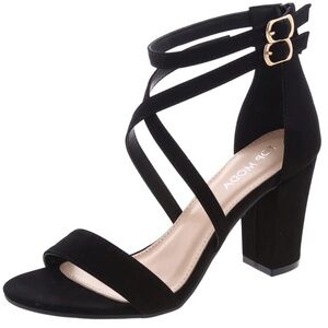 Elegant Black Strappy Heels Top Moda